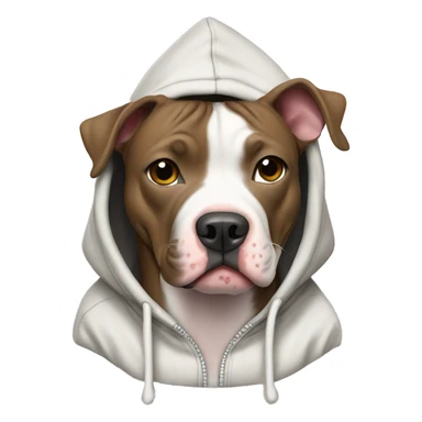 Pit bull wearing a hoodie  sticker