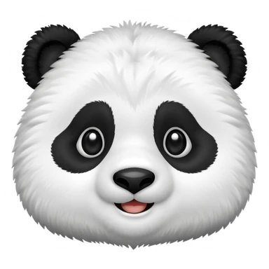 A cute panda emoji smiling sticker