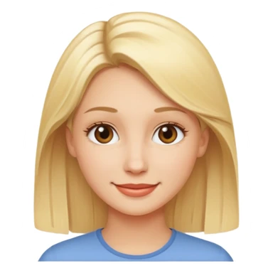 Blonde with as few details as possible, only her face sticker