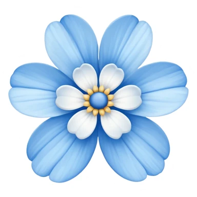 Blue white flowers sticker