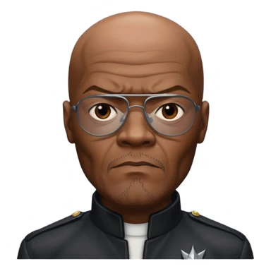 Nick Fury Samuel L. Jackson face only without glasses sticker