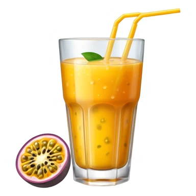 passionfruit & mango drink in glass sticker