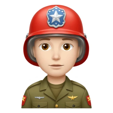 make a brave US soldier with white and natural skin like a human sticker