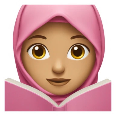 Girl in niqab reading quran  pink] sticker
