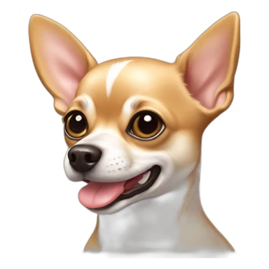 Perro Chihuahua color café sticker