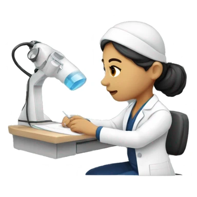 A Mexican ultrasound technologist doing an exam sticker