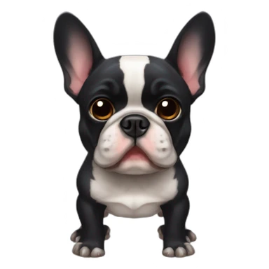 French Bulldog black bat sticker
