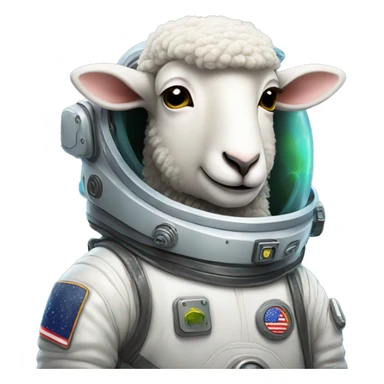 sheep in spacesuit sticker