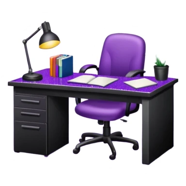 Purple Glitter office sticker