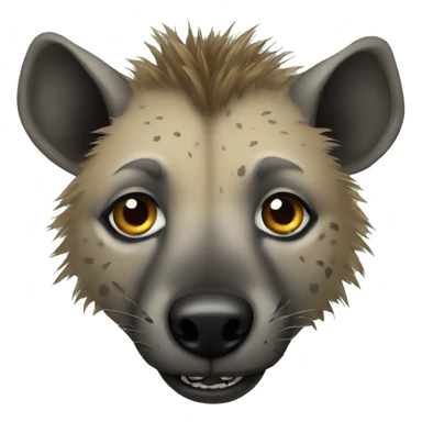 Hyena with chin hair sticker