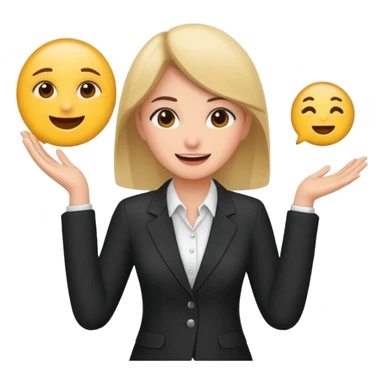 busness or skill woman emoje make it like happy need yo use in maleting and only cove face in video sticker