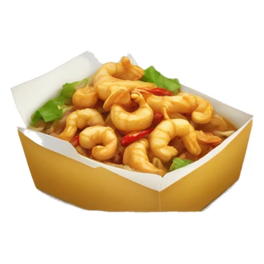 Chinese food in a box sticker