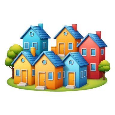 monton de casas compraas sticker