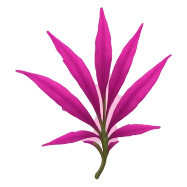 Pink weed plant sticker