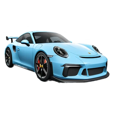 Light blue porsche gt3 2019 sticker