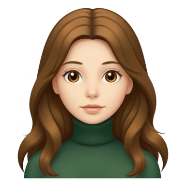 long hairedwoman in turtle neck sticker