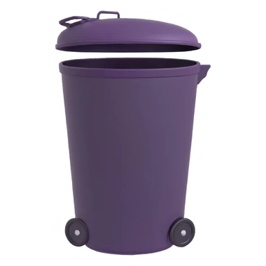 Draw a Pixar-style trash can. The view should be at a high angle. Do not use the face, eye, and mouth. sticker