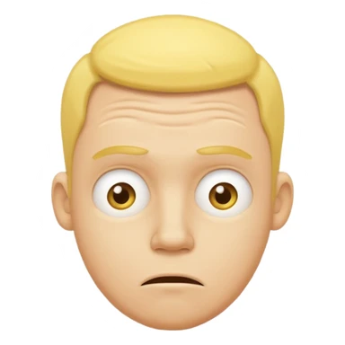 Very exhausted and confused emoji but with some humour about it - yellow man not realistic face sticker