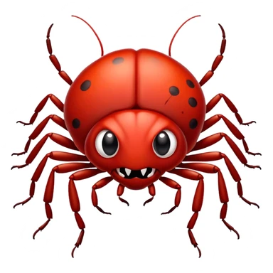 Kawaii style cute Bedbug with fangs sticker