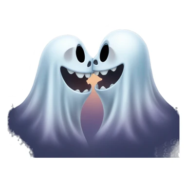 👻 two ghost kissing seen sticker