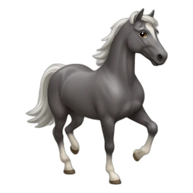 Cheval qui fait du cross sticker