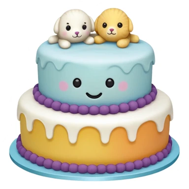 Jellycat stuffed animal cake sticker