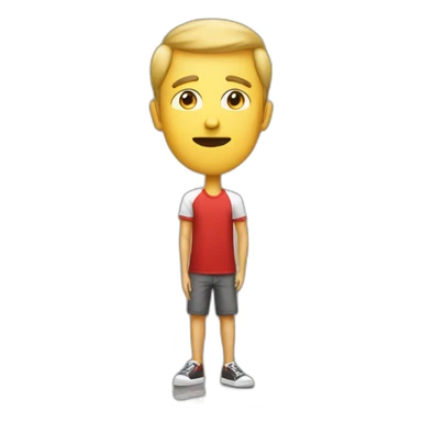 man who don’t know with red tee shirt sticker