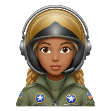 Beyonce as a fighter jet pilot sticker