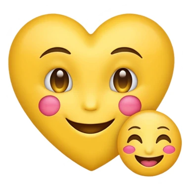 yellow emoji heart eyes wink sticker