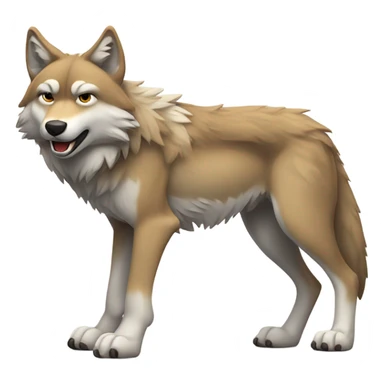 Alpha wolf pointing at the ground sticker