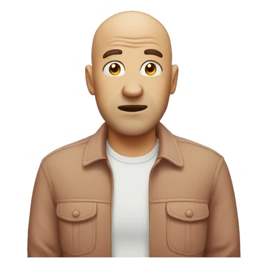 bald people afraid sticker