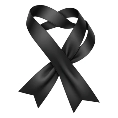 Ruban noir croisé avec 1 boucle comme celui de Crans Montana sticker