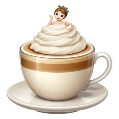 create a chup of capuccino in a ballerina fresa sticker