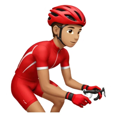 Racer + red jersey + bike gloves, City Cyclists. sticker