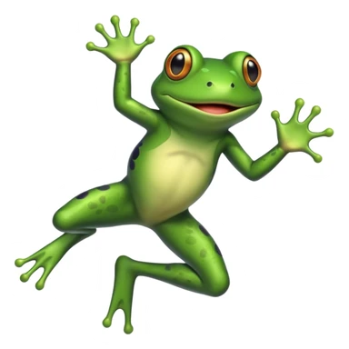 frog jumping sticker