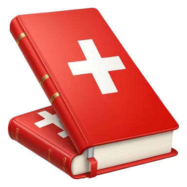 A modern dictionnary with swiss flag on cover in IOS style sticker