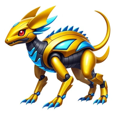  exotic tropical cyber-Protogen-Fakémon-Pokémon-Vernid-creature sticker