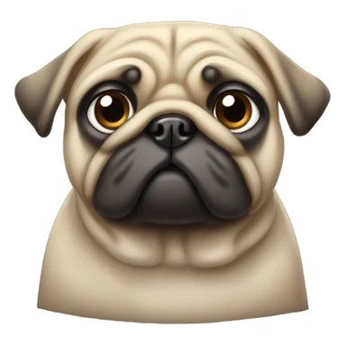 Pug dog sticker