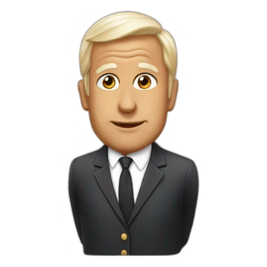 Caca qui fait un bisous à macron sticker