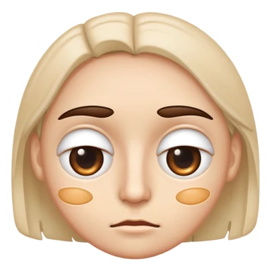 Face with eyebags sticker