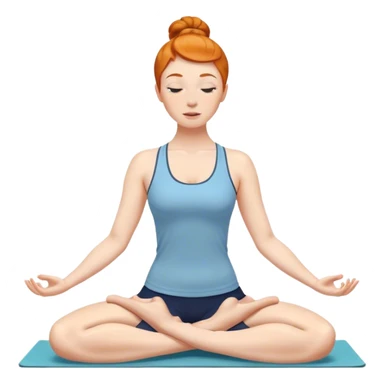pretty ginger woman doing yoga sticker