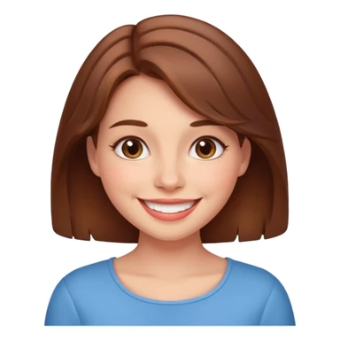 cute brown haired women with amazing smile sticker