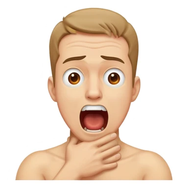 screaming man crossing arms around neck sticker