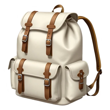 white camping backpack sticker