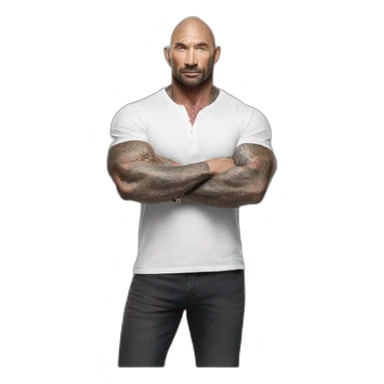 actor dave bautista wearing henley  sticker