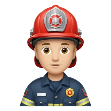Firefighter wearing helmets sticker