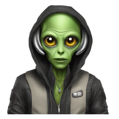 The alien is fashionable sticker
