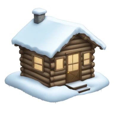 Winter cabin snow sticker