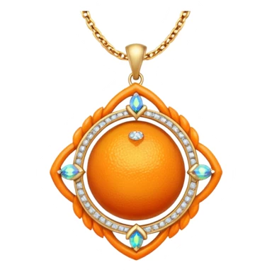 fantasy-magic-orange-necklace-diamonds sticker