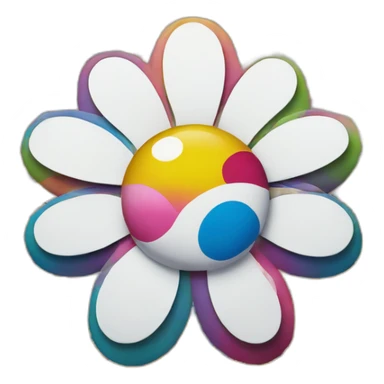 takashi murakami flower sticker